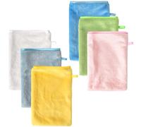 Naapesi 6 Juego de Toallas, Franela Toallas, Suave, Reutilizables, 15 x 21 cm, Towels para Limpieza Facial (6 Colores)