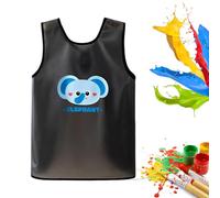 Naapesi Delantal Sin Mangas para Niños, Ajustable Delantal Pintura Niño, Impermeable Resistente al Aceite Delantal Infantil Bata para Pintar,Cocinar,Hornear,Jardín,Cocina (bebé elefante)