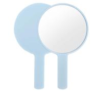 Naapesi Espejo de Mano, Espejo de Mano de Maquillaje Profesional, Espejos de Manos Grande con Cómodo, Bricolaje Pequeño Espejo,Regalos para Mujeres, 17cm x 10cm (Azul)
