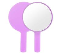 Naapesi Espejo de Mano, Espejo de Mano de Maquillaje Profesional, Espejos de Manos Grande con Cómodo, Bricolaje Pequeño Espejo,Regalos para Mujeres, 17cm x 10cm (Morado)