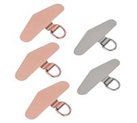 Naapesi Pestaña de Sujeción para Teléfono - Parche de Cordón de Acero Inoxidable para Teléfono Móvil, Sin Adhesivo Duradero Multifuncional Colgante para Movil para Todas las Teléfono (2, Silver)