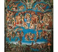 NAAYRASA Pinturas Famosas Impresiones Abstractas Pintura de Póster Fresco del Juicio Final de la Capilla Sixtina en el Vaticano de Miguel Ángel Buonarroti para Decoraciones del Hogar 60x90cm