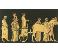 NAAYRASA Pinturas Famosas Impresiones Abstractas Pintura de Póster Ulises siguiendo el carro de Nausicaa de John Flaxman para Decoraciones del Hogar 60x90cm