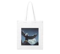 NABEAR Eagle Under The Stars - Bolsa de compras de lona, reutilizable, respetuosa con el medio ambiente, con estampado de bolsa de hombro para mujer