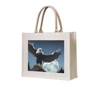 NABEAR Eagle Under The Stars - Bolsa de transporte de lona ecológica, reutilizable, bolsa de hombro para mujer