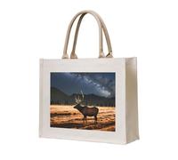 NABEAR Elk In The Meadow - Bolsa de transporte de lona ecológica, reutilizable, bolsa de hombro para mujer