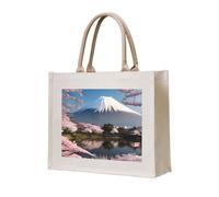 NABEAR Monte Fuji - Bolsa de transporte de lona para principios de primavera, ecológica, reutilizable, bolsa de hombro para mujer