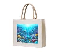 NABEAR Submarine Coral Rays - Bolsa de transporte de lona, ecológica, reutilizable, bolsa de hombro para mujer