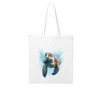 NABEAR The Turtles Are Swimming - Bolsa de compras de lona reutilizable y ecológica con bolsa de hombro impresa para mujer