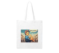 NABEAR We Can Do It - Bolsa de compras de lona, reutilizable, respetuosa con el medio ambiente, con estampado para mujer