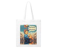 NABEAR We Can Do It - Bolsa de compras de lona, reutilizable y respetuosa con el medio ambiente, con estampado para mujer