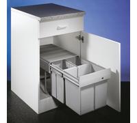 Naber Trenta 6 Cubo Empotrable 3 Compartimentos 32 L Aluminio Gris