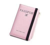 NABIC Funda Pasaporte Portadocumentos Viaje, Funda Pasaporte, Cubierta de Bloqueo RFID,Funda para Pasaporte,Porta Pasaporte, Adecuada para Tarjetas de crédito, Documentos de Identidad, Billetes,