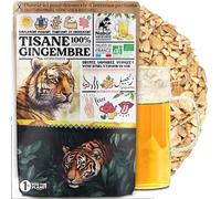 Nabür - 120gr TÉ DE JENGIBRE ORGÁNICO (60 tazas), 100% té de raíz de jengibre, sin cafeína