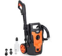 NAC Limpiadora de Alta Presión 1400W 110 Bar - Mini Limpiadora a Presión Compacta - Pequeña Limpiadora de Alta Presión (5,5 kg) - Bomba de Aluminio 390 l/h con Manguera de 5m