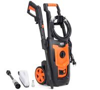 NAC Limpiadora de Alta Presión 1800W 130 Bar - Pequeña Limpiadora a Presión Compacta - Limpiadora de Alta Presión Portátil (7,4 kg) - Bomba de Aluminio 420 l/h con Manguera de 5m