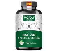 NAC N Acetilcisteína 600 mg - Cápsulas Alta Dosis (200 cápsulas de 600mg) - NAC N-acetil-cisteína de la Calidad Natural sin Aditivos - N-Acetil L-cisteína Envasado en Europa