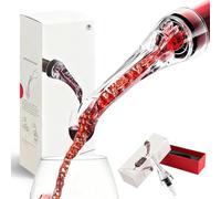 Nacerlary Decantador de Vino, Escanciador De Sidra Manual, Aireador De Vino Fácil Usom, con Aireador y Filtro Incorporados, Vertedor Rapido Profesional, Ideal para Amantes del Vino