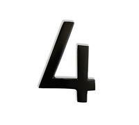 NACH North American Country Home - Número de dirección magnético para buzón, puerta de garaje y puerta delantera, HH-4MAG-BLK-4, aluminio negro, 4 pulgadas, 4, máxima protección contra el óxido,