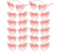 NACHLYNN 4/12/24 piezas de gafas de sol polarizadas retro con forma de corazón para bodas, vacaciones, actividades al aire libre y sesiones de fotos