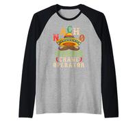 Nacho Average Crane Operator Sombrero Beard Cinco de Mayo Camiseta Manga Raglan