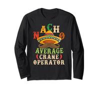 Nacho Average Crane Operator Sombrero Beard Cinco de Mayo Manga Larga
