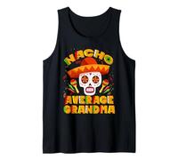 Nacho Average Grandma Mexican Skull Cinco De Mayo Camiseta sin Mangas