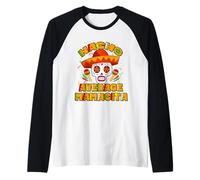 Nacho Average Mamacita Mexican Skull Cinco De Mayo Camiseta Manga Raglan