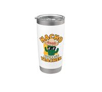 Nacho Promedio Profesor Divertido De Regreso A La Escuela Juego De Palabras Broma Dici Vaso térmico de acero inoxidable de doble pared