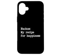 Nachos Mi receta para la felicidad Divertido Nacho Minimalista Carcasa para iPhone 16 Plus