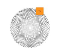 Nachtmann 0089995-0 - Juego de 2 platos llanos (cristal, 32 cm), color marrón