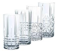 Nachtmann Highland Collection Crystal 6 vasos largos, juego de 4 con diferentes diseos de cristal para ccteles o bebidas sin alcohol, 445 ml, a