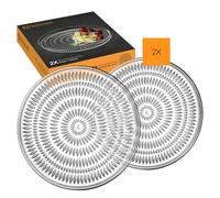 Nachtmann Juego de 2 platos llanos, diámetro 22 cm, étnico, 105767, plato de cristal, plato llano apto para lavavajillas