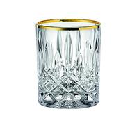 Nachtmann Juego de 2 vasos de whisky con borde dorado, 295 ml, Noblesse 104025, vasos de cristal