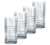 Nachtmann Juego de 4 Vasos Largos de Cristal, 445 ml, Cuadrado, Cristal Transparente