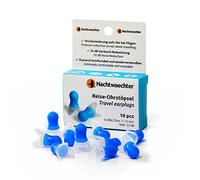 Nachtwaechter 10 tapones de viaje para dormir - Tapones de silicona de 32 dB para un sueño reparador en cualquier lugar - Tapones para una mejor compensación de la presión