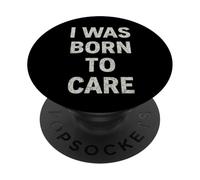 Nací para preocuparme. enfermera vintage, corazón, deber. PopSockets PopGrip Adhesivo