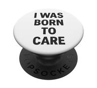Nací para preocuparme. enfermera vintage, corazón y deber. PopSockets PopGrip Adhesivo