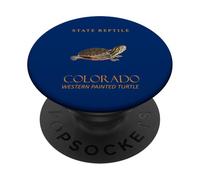 Nacía de tortuga pintada al oeste de reptil del territorio de Colorado PopSockets PopGrip Adhesivo