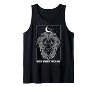Nacido bajo el león Leo Zodiac Constelación Luna Astrología Camiseta sin Mangas