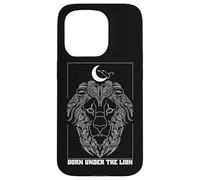 Nacido bajo el león Leo Zodiac Constelación Luna Astrología Carcasa para iPhone 15 Pro