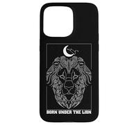 Nacido bajo el león Leo Zodiac Constelación Luna Astrología Carcasa para iPhone 15 Pro Max