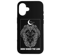 Nacido bajo el león Leo Zodiac Constelación Luna Astrología Carcasa para iPhone 16
