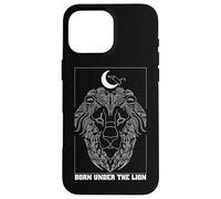 Nacido bajo el león Leo Zodiac Constelación Luna Astrología Carcasa para iPhone 16 Pro Max