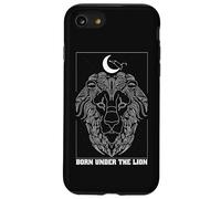 Nacido bajo el león Leo Zodiac Constelación Luna Astrología Carcasa para iPhone SE (2020) / 7 / 8