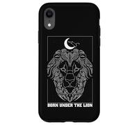 Nacido bajo el león Leo Zodiac Constelación Luna Astrología Carcasa para iPhone XR