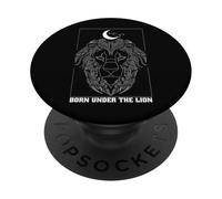 Nacido bajo el león Leo Zodiac Constelación Luna Astrología PopSockets PopGrip Adhesivo