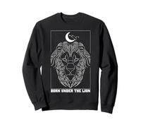 Nacido bajo el león Leo Zodiac Constelación Luna Astrología Sudadera