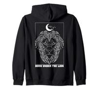 Nacido bajo el león Leo Zodiac Constelación Luna Astrología Sudadera con Capucha
