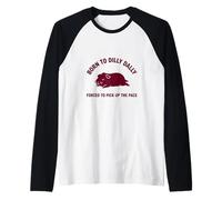 Nacido De Dilly Dally Obligado A Recoger El Ritmo De Cobayas Camiseta Manga Raglan